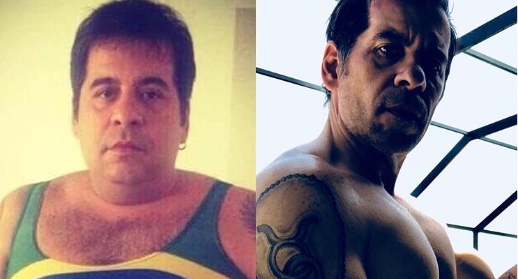 Leandro Hassum posa só de cueca e ganha elogios pelo corpo sequinho