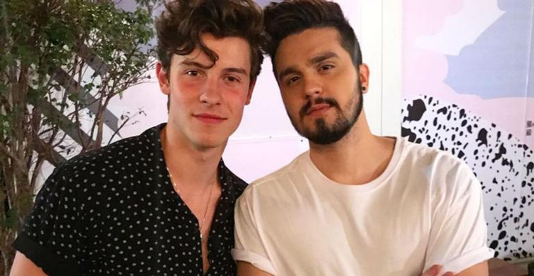 Luan Santana posa com Shawn Mendes e internet vai à loucura