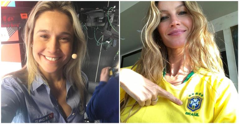 Gisele Bündchen comenta vídeo de Fernanda Gentil e jornalista tem reação inusitada