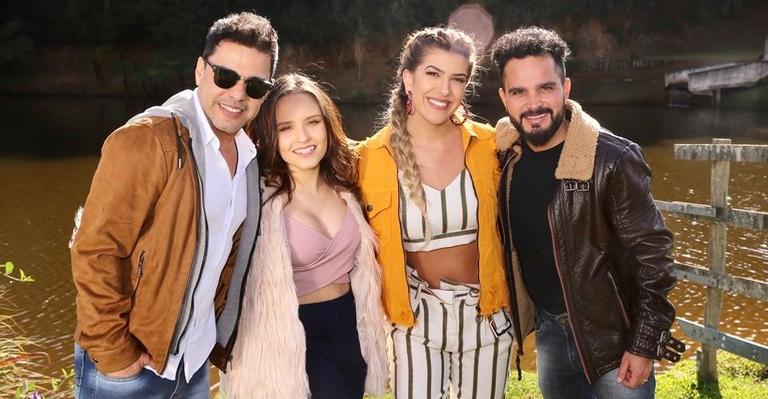 Ao lado de Zezé Di Camargo e Luciano, Larissa Manoela grava novo clipe de ‘Reggae in Roça’