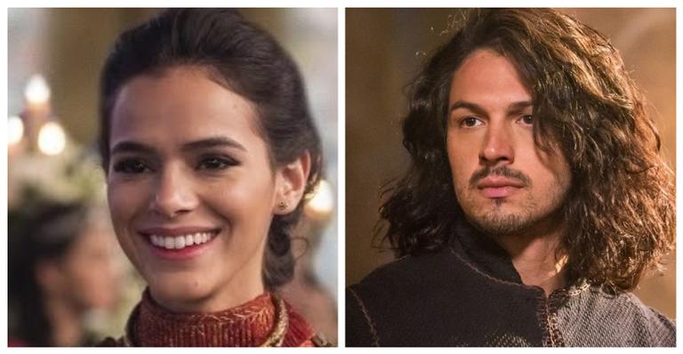 Bruna Marquezine pega Rômulo Estrela de surpresa e brinca: ”Você riu de porquinho”