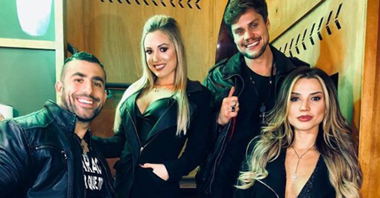 Ex-BBBs Kaysar, Paula, Jéssica e Breno se reencontram em SP: “Gratidão”