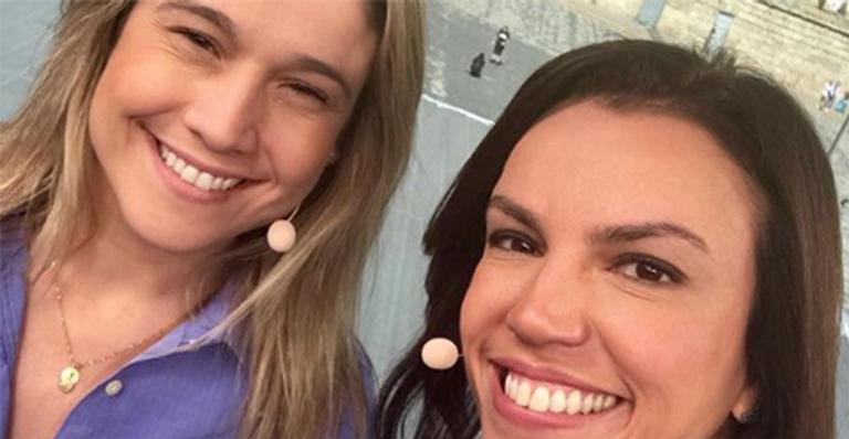 Fernanda Gentil se diverte nos bastidores da TV Globo