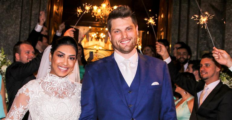 Ex-BBB Amanda Djehdian se casa com Mateus Hoffmann em cerimônia deslumbrante