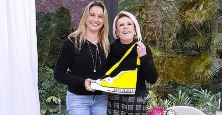 Fernanda Gentil ganha bolsa ”sapatão” de Ana Maria Braga no programa ‘Mais Você’