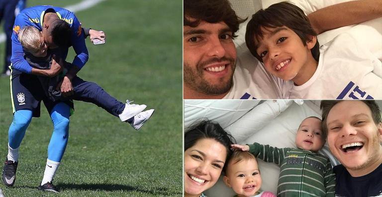 Veja os papais famosos em momentos fofos com seus filhos