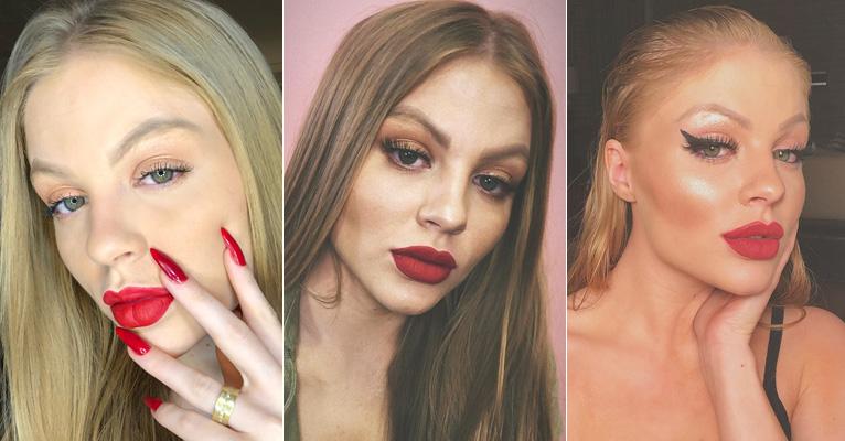 Batom vermelho de Luísa Sonza é truque para deixar a make sexy