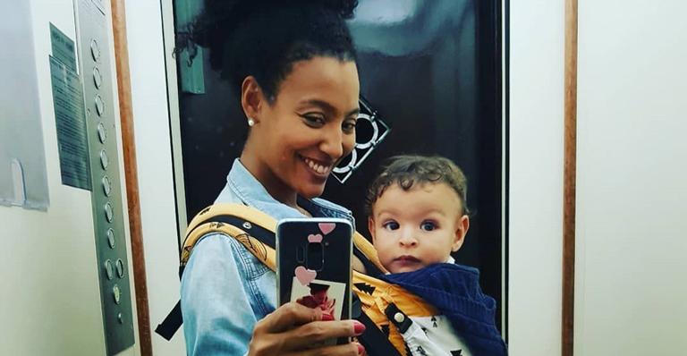 Sheron Menezzes exibe o filho, Benjamin, vestindo terno e encanta web: ”Não cresce não”