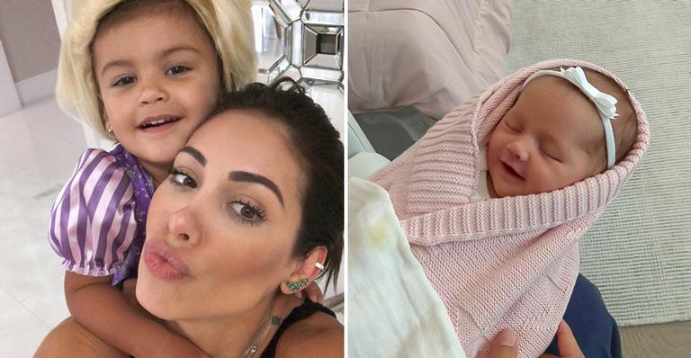 Bella Falconi exibe clique fofo das filhas e faz pedido: ”Vicky, cuide da Stella”