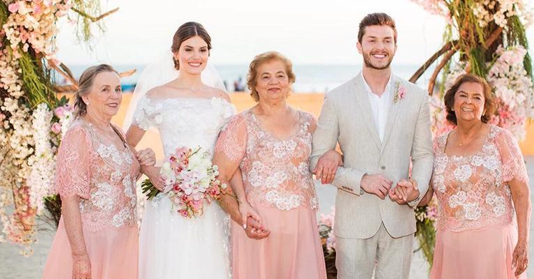 Camila Queiroz se emociona ao relembrar participação das avós em seu casamento com Klebber Toledo