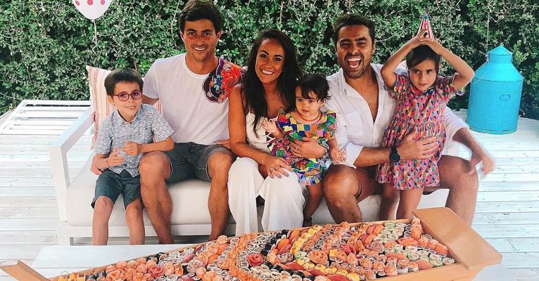 Ricardo Pereira celebra 1 ano de vida da caçula, Julieta, com delivery de sushi em Portugal