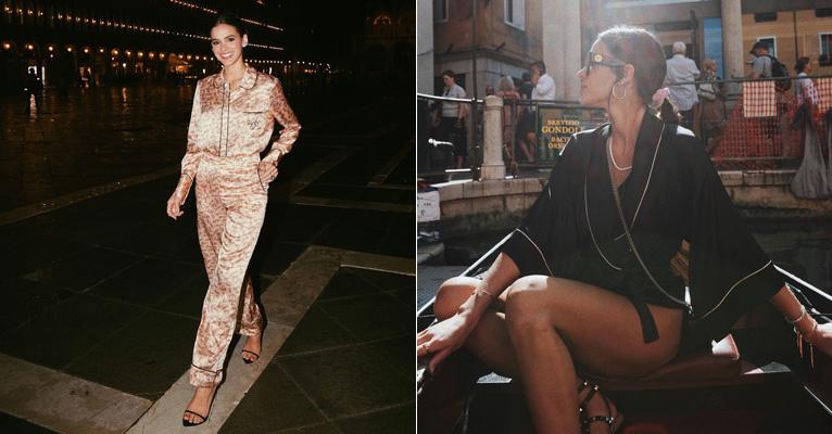 Pijama Fashion conquista Bruna Marquezine em Veneza; saiba mais da tendência