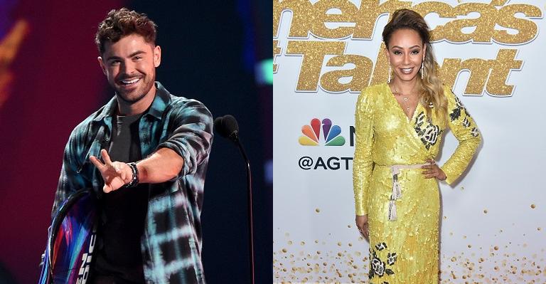 Depois de papo em aplicativo de encontro, Zac Efron passa noite amorosa com Mel B, ex-Spice Girl