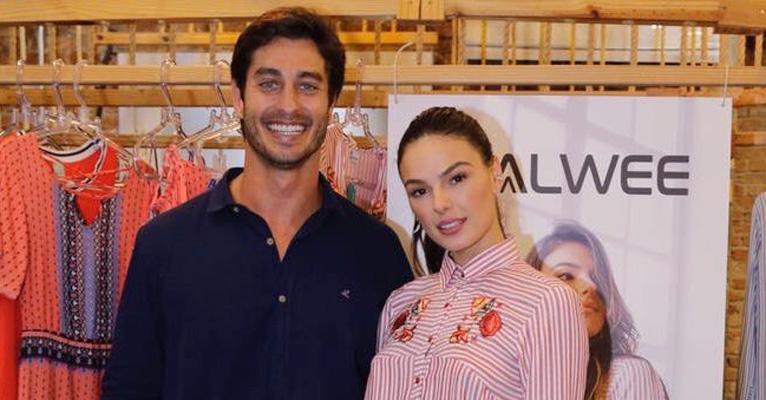 Na reta final da gravidez, Isis Valverde curte viagem romântica com o marido, André Resende