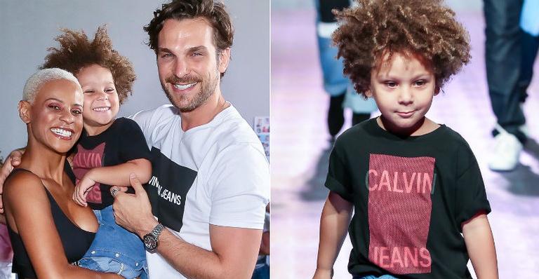 Antônio, filho de Aline Wirley e Igor Rickli, rouba a cena em seu 1° desfile