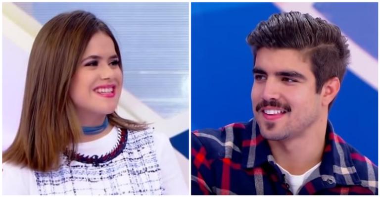 Caio Castro surge ao lado de Maisa Silva durante ‘Programa Silvio Santos’ e detalhe choca fãs