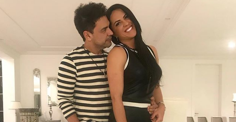 Graciele Lacerda realiza desejo de Zezé Di Camargo na madrugada e mostra o cantor todo satisfeito