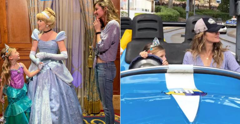 De férias, Gisele Bündchen encanta ao dividir momento com os filhos em Orlando