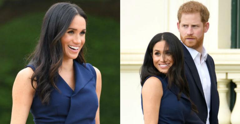 Meghan Markle vai a evento com vestido justinho e exibe a barriga de grávida