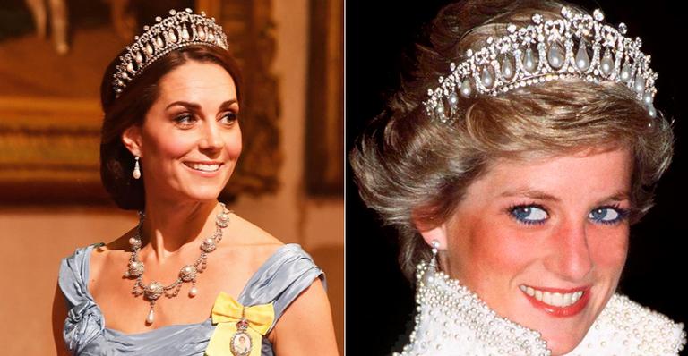 Kate Middleton usa joias em homenagem a princesa Diana em evento