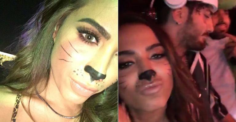 Após vencer premiação, Anitta curte festa a fantasia agarradinha em DJ Alesso