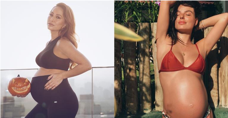 Ísis Valverde brinca com risco de ir para a maternidade junto com Sabrina Sato