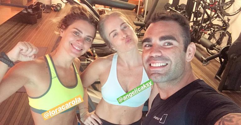 Fitness! Carolina Dieckmann faz malhação com Angélica, que desabafa: ”Irritada com a barriga dela”