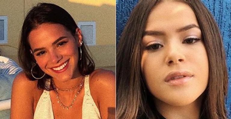 Nos EUA, Bruna Marquezine e Maisa se encontram com Cara Delevingne