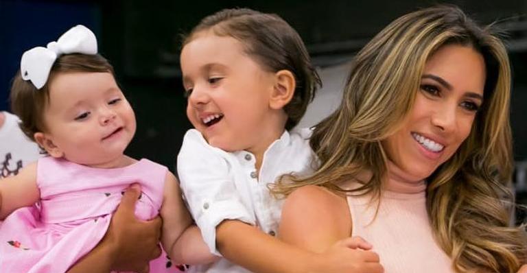 Patrícia Abravanel encanta ao levar os filhos para o trabalho com ela