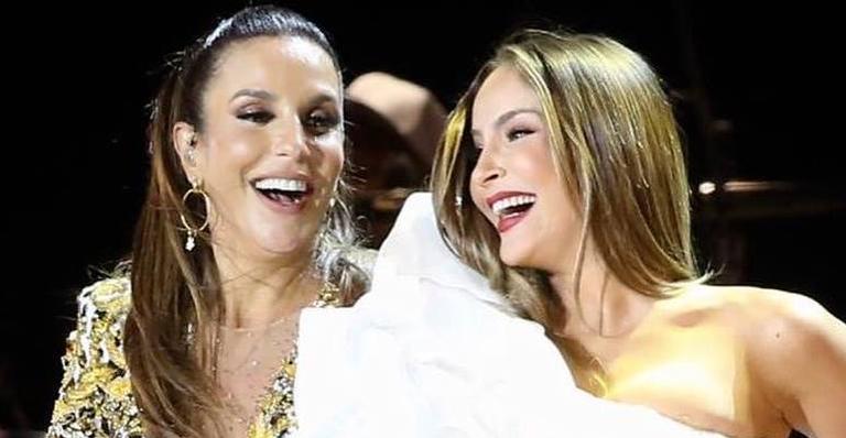 Após show agitado, Claudia Leitte mostra item que pegou do camarim de Ivete Sangalo