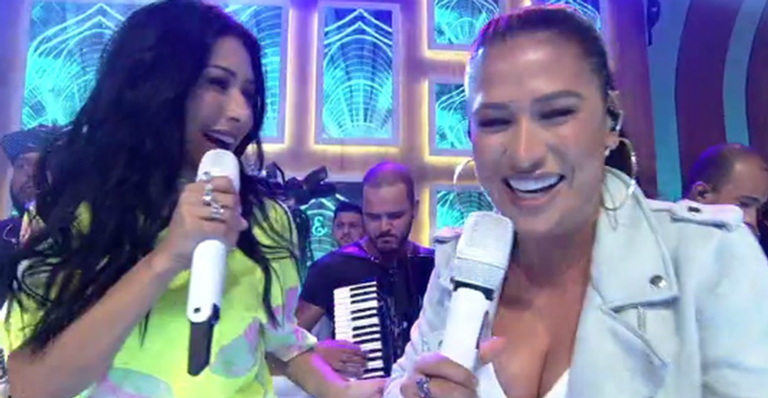 Simone e Simaria lançam novo hit no ‘Encontro’ e soltam palavrões com a plateia