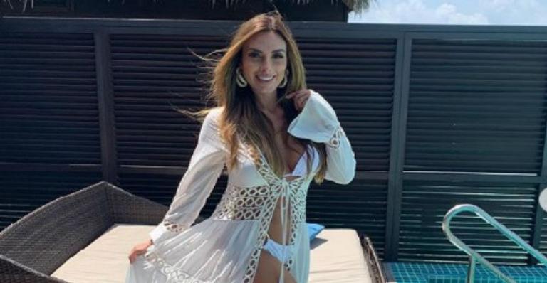 Nicole Bahls ostenta em lua de mel milionária nas Maldivas