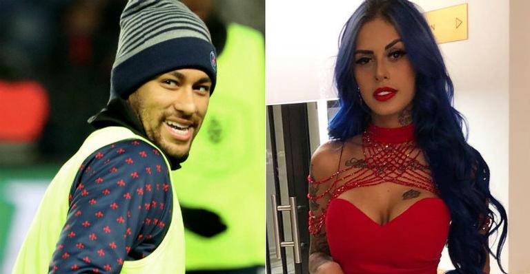 Neymar Jr. vai até o chão ao lado da funkeira Tati Zaqui