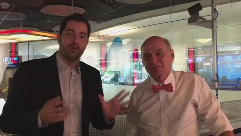 Durante jornal ao vivo, Luiz Megale quebra protocolo e faz homenagem a Ricardo Boechat