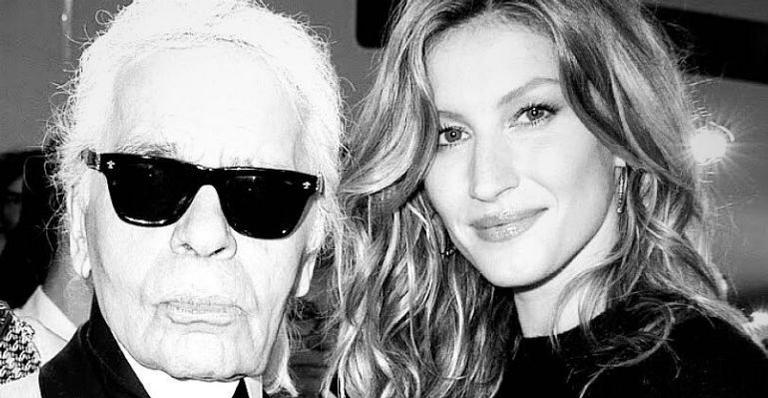 Gisele Bündchen presta homenagem ao designer de moda Karl Lagerfeld