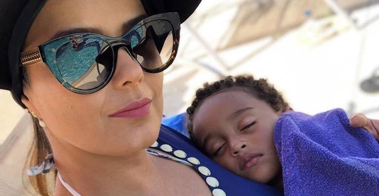 Luciele Di Camargo faz mensagem emocionante de aniversário para filho Davi