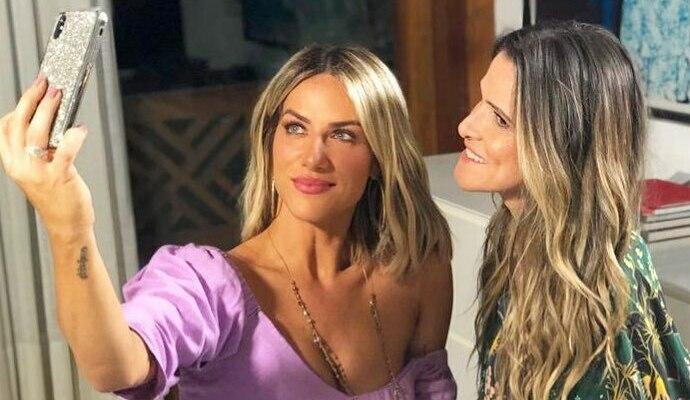 Ingrid Guimarães posta selfie com Giovanna Ewbank e recebe alerta: ”Cuidado com a madrinha”