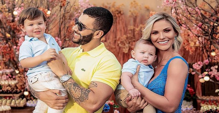Andressa Suita posta foto encantadora do filho caçula e comemora sete meses