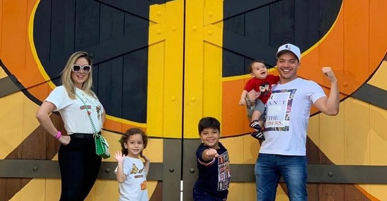 Wesley Safadão curte momento ‘assustador’ com os filhos nos EUA