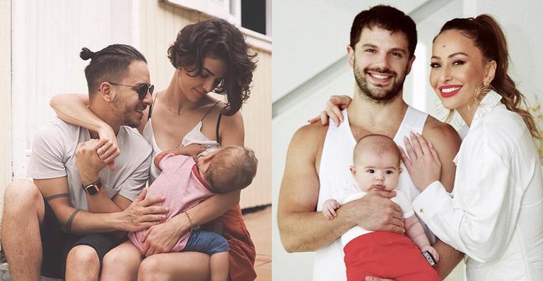 Otto, filho de Junior Lima e Monica Benini, conhece Zoe, de Sabrina Sato e Duda Nagle