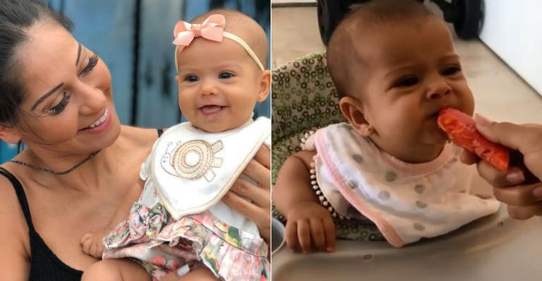 Mayra Cardi introduz cardápio vegano na alimentação da filha, Sophia