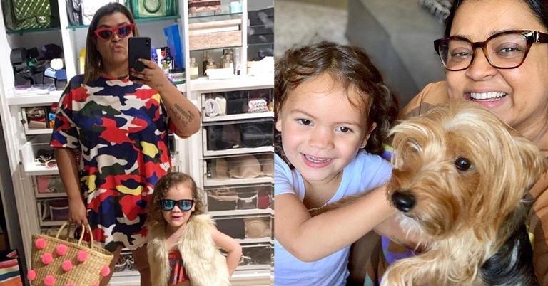 Preta Gil curte final de semana agitado com a neta: ”Muito amor e muita farra”