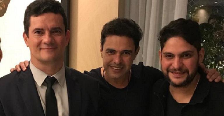 Celebridades se reúnem com ministro Sérgio Moro e família