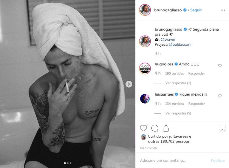 Bruno Gagliasso compartilha foto sensual e confunde fãs