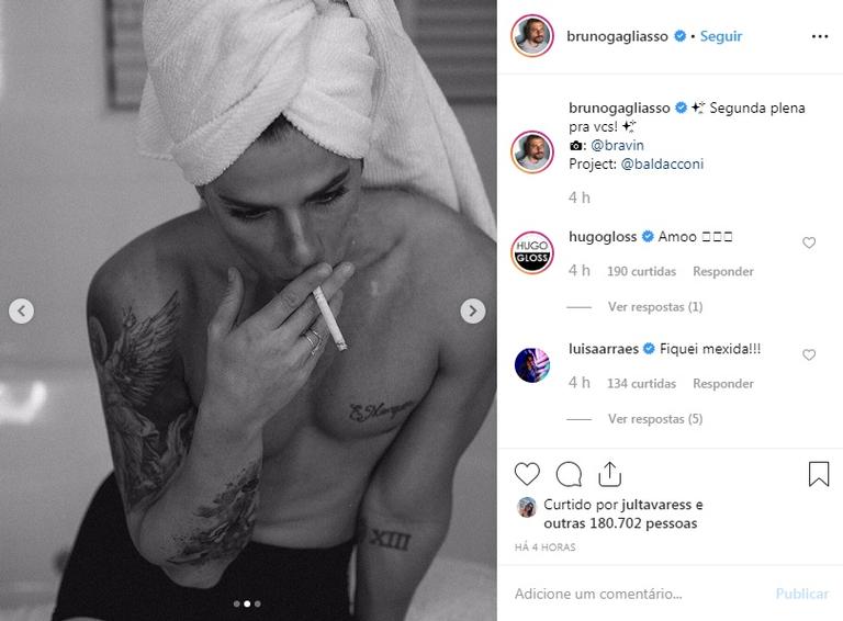 Bruno Gagliasso compartilha foto sensual e confunde fãs