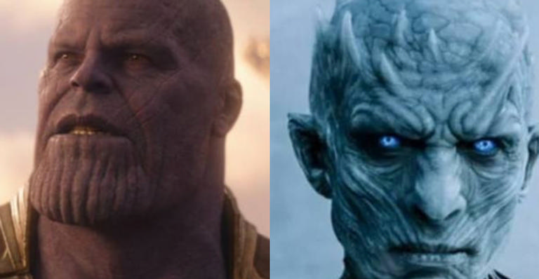 União de grandes sucessos: Thanos e Rei da noite aparecem juntos em arte