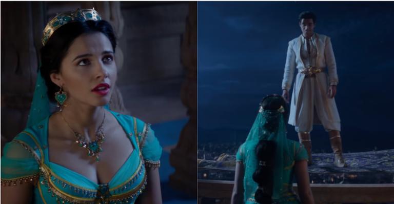 Em cena inédita, Aladdin leva Jasmine para voar no tapete mágico