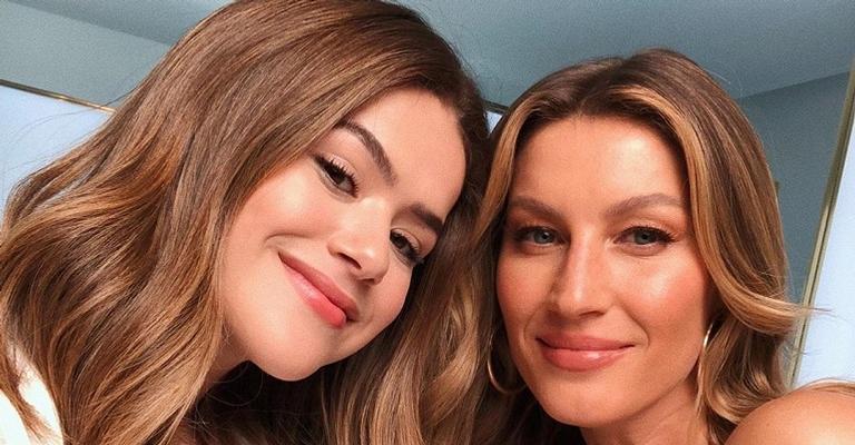 Maisa se emociona ao encontrar Gisele Bündchen: ”Não sei como descrever”