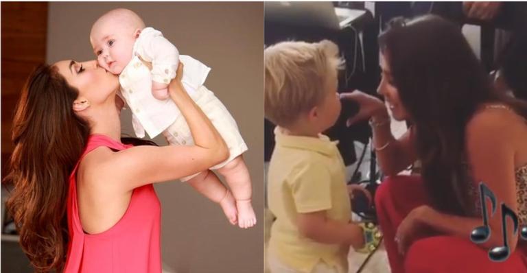 Anahi ensinou seu filho, Manuel, a cantar sucessos do grupo ”RBD”