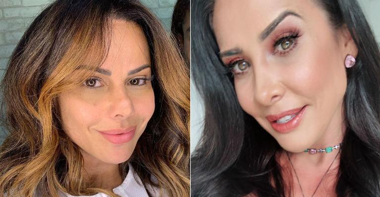 Viviane Araujo e Scheila Carvalho relembram concurso Morena do Tchan em foto antiga